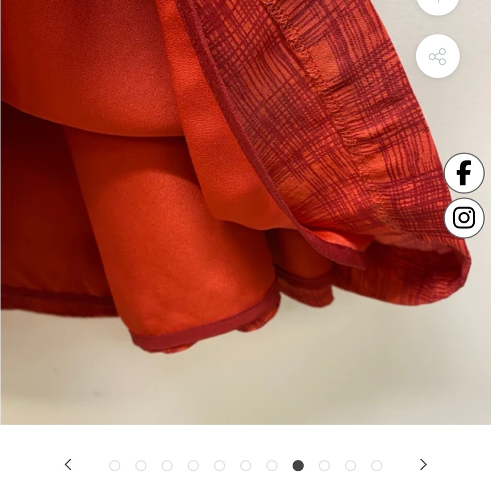 Anthropologie- Girls From Savoy Chic Silk Red Dress - Picture 7 of 10